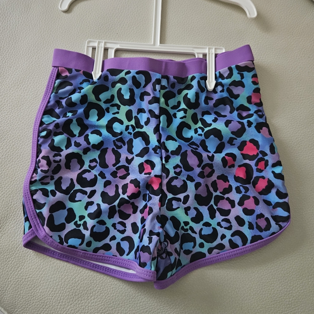 Girl's Leopard Print Rash Guard Swim Set - Picture 3 of 3
